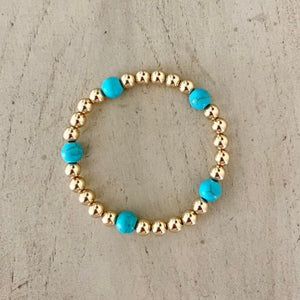 GOLD BEADS HOWLITE