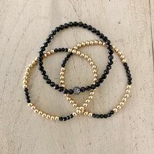 Load image into Gallery viewer, GOLD BEADS BLACK SPINEL -SHIVA
