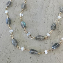 Load image into Gallery viewer, LABRADORITE MOONSTONE NECKLACE - PORTO
