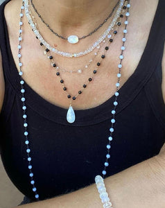 Long Aquamarine Necklace