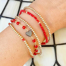 Load image into Gallery viewer, GOLD BEADS WITH CORAL
