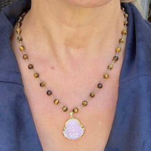 Load image into Gallery viewer, TIGER EYE NECKLACE - HAPPY BUDDHA
