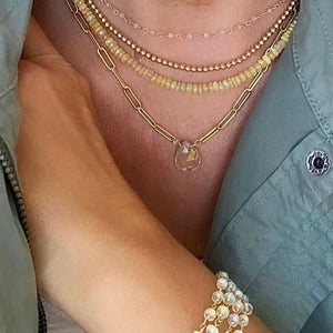 GOLD QUARTZ NECKLACE - ORO