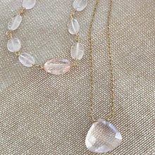 Load image into Gallery viewer, Rose Quartz Necklace - Dora
