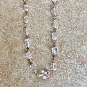 Rose Quartz Necklace - Dora