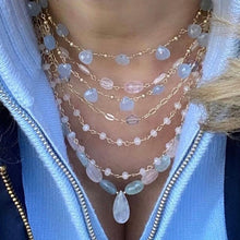 Load image into Gallery viewer, Rose Quartz Necklace - Dora
