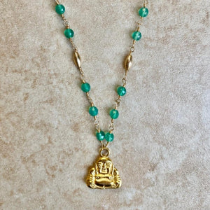 ONYX NECKLACE - HAPPY BUDDHA