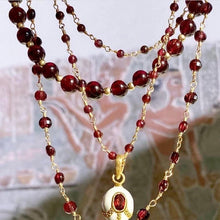 Load image into Gallery viewer, GARNET AND GOLD BEADS NECKLACE - DARA
