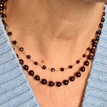 Load image into Gallery viewer, GARNET AND GOLD BEADS NECKLACE - DARA
