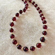 Load image into Gallery viewer, GARNET AND GOLD BEADS NECKLACE - DARA
