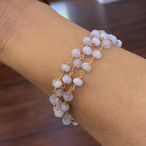 BLUE LACE AGATE NECKLACE - ANGEL