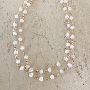 ROSE QUARTZ NECKLACE - CALMA