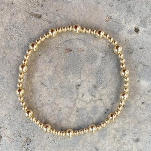 GOLD BEADS STACK WITH PEARL - SITGES