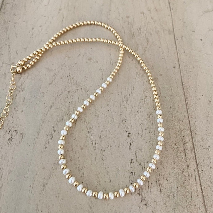 GOLD BALL NECKLACE