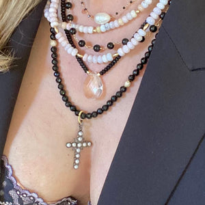 BLACK SPINEL NECKLACE - TARA