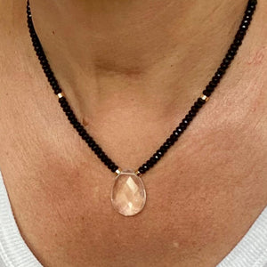 BLACK SPINEL NECKLACE - TARA