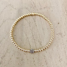 Load image into Gallery viewer, GOLD BEADS WITH CZ PAVE
