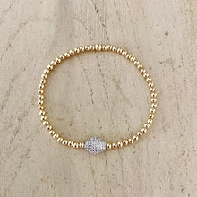 Load image into Gallery viewer, GOLD BEADS WITH CZ PAVE
