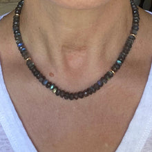 Load image into Gallery viewer, LABRADORITE NECKLACE WITH COIN - VICTORIA
