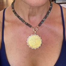 Load image into Gallery viewer, LABRADORITE NECKLACE WITH COIN - VICTORIA
