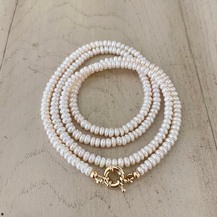 LONG PEARL NECKLACE - JACKIE