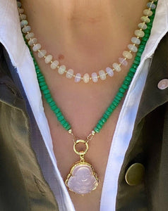 CHRYSOPRASE NECKLACE - BUDDHA