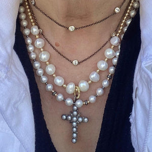 Gold Ball with Freshwater Pearls