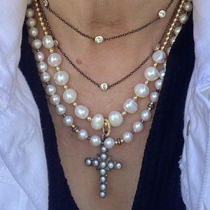 GOLD BEADS WITH PEARL - CRESSIDA