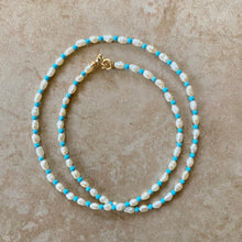 Load image into Gallery viewer, PEARL TURQUOISE MIX NECKLACE - TAHITI
