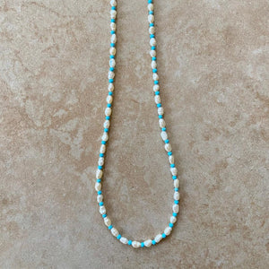 PEARL TURQUOISE MIX NECKLACE - TAHITI