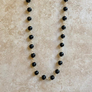 BLACK OBSIDIAN NECKLACE - SHIVA