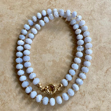 Load image into Gallery viewer, BLUE LACE AGATE NECKLACE - ANGELINA
