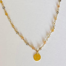 Load image into Gallery viewer, GEMSTONE COIN NECKLACE - GRECIA
