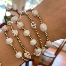 Load image into Gallery viewer, Golden Hematite Skull Bracelet
