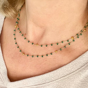 LONG GEMSTONE NECKLACE - GEMMA