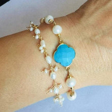 Load image into Gallery viewer, TURQUOISE CLOVER  BRACELET
