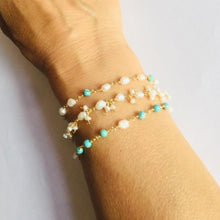 Load image into Gallery viewer, PEARL HOWLITE ROSARY BRACELET
