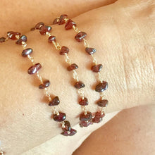 Load image into Gallery viewer, Garnet Chip Necklace - Scarlet
