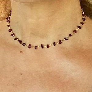 Garnet Chip Necklace - Scarlet