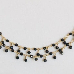 BLACK SPINEL CLUSTER NECKLACE - BRIE