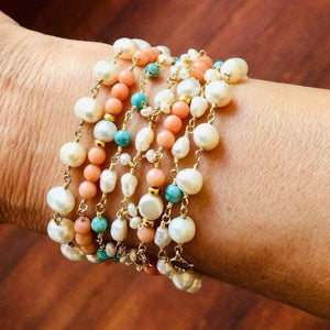 HOWLITE ROSARY BRACELET