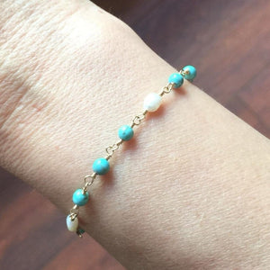 HOWLITE ROSARY BRACELET