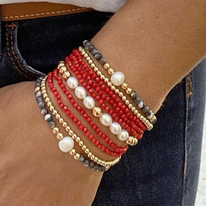 GOLD BEADS WITH MOP