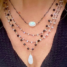 Load image into Gallery viewer, BLACK SPINEL MOONSTONE NECKLACE - BEBA
