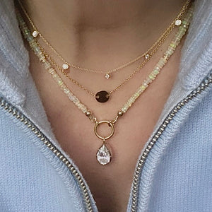 Gold Necklace with Disc
