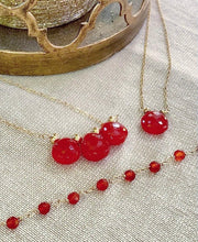 Load image into Gallery viewer, CARNELIAN GOLD NECKLACE - MATA
