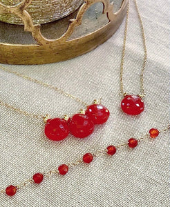 CARNELIAN GOLD NECKLACE - MATA