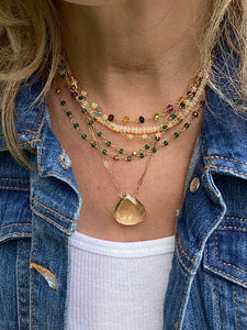 LONG GEMSTONE NECKLACE - GEMMA