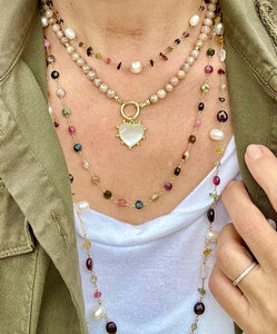 GEMSTONE AND PEARL NECKLACE - NAPA