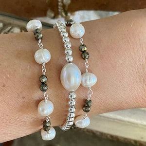 PYRITE WITH PEARL